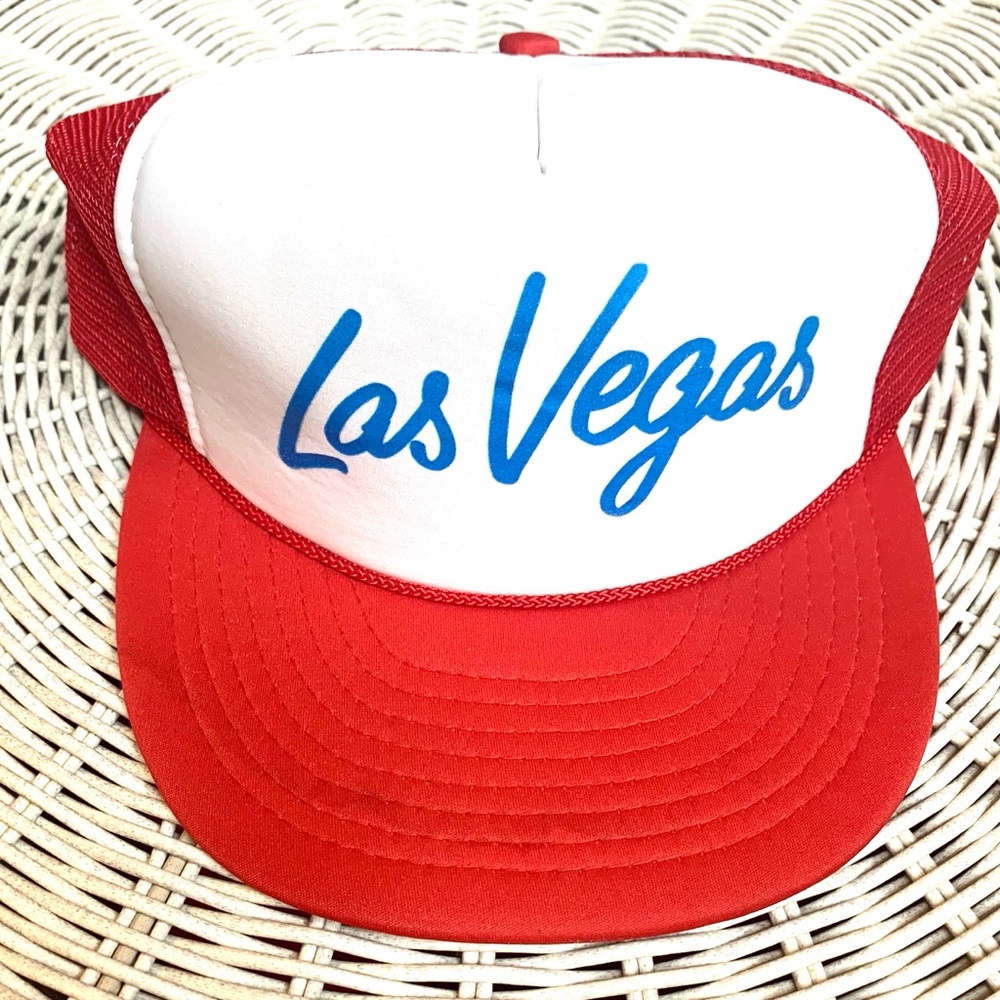 Las Vegas snap back trucker hat. OS